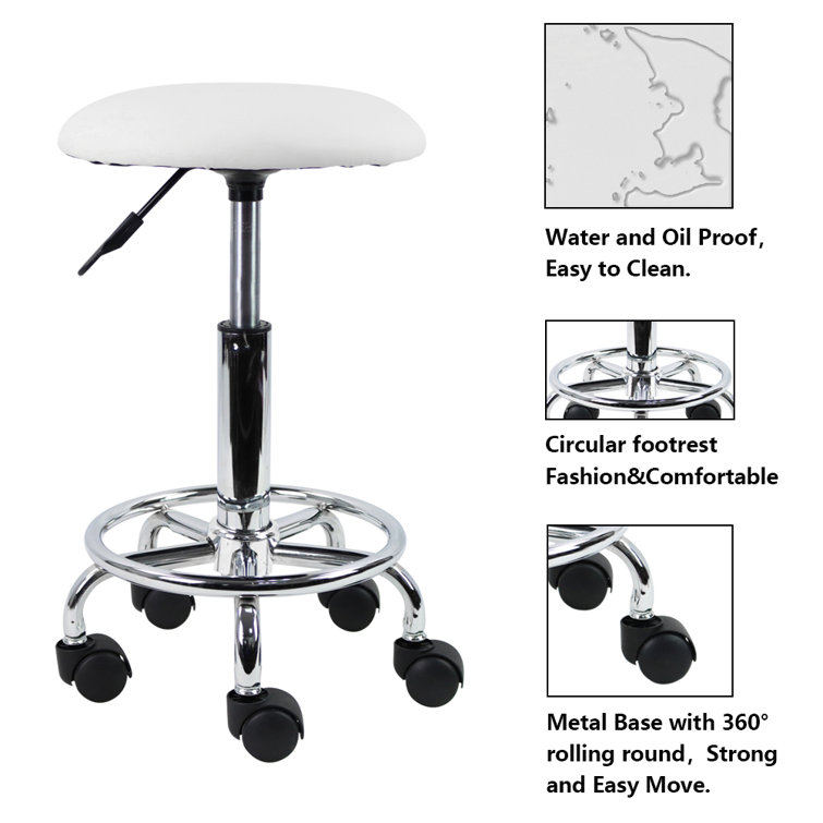 Inbox Zero Frechette Adjustable Height Ergonomic Lab Stool with